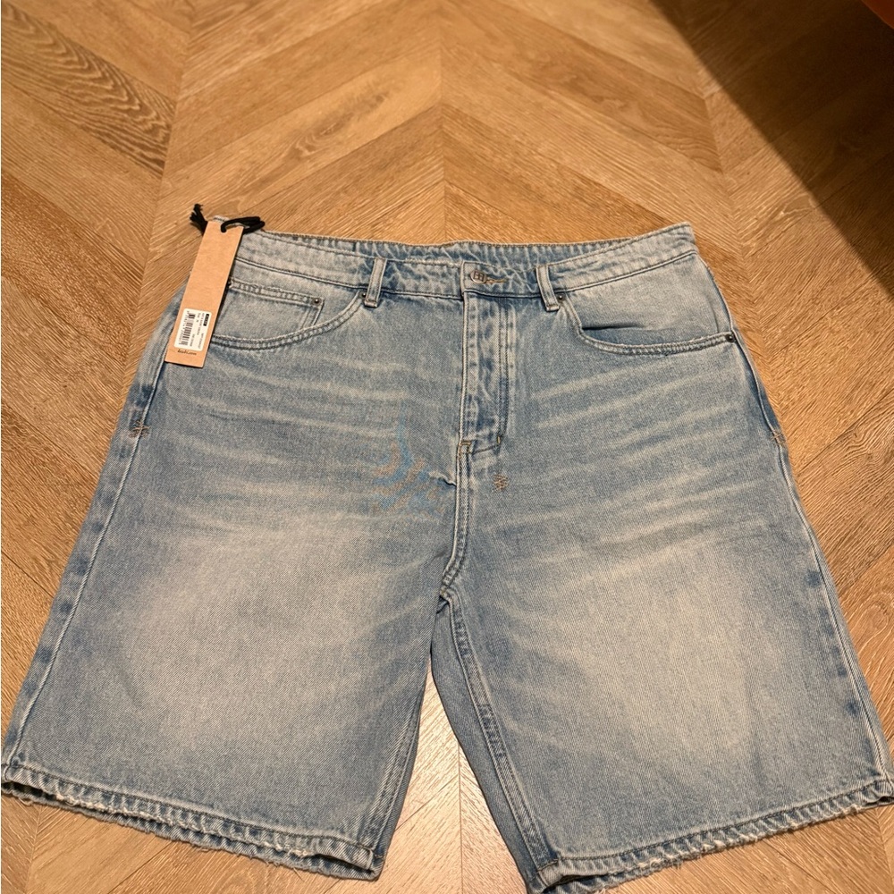 Ksubi Light Blue Denim Jean Shorts for Men